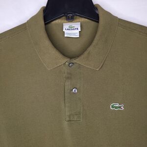 Lacoste Polo Shirt Mens 6 XL Green Gator Pique Cotton